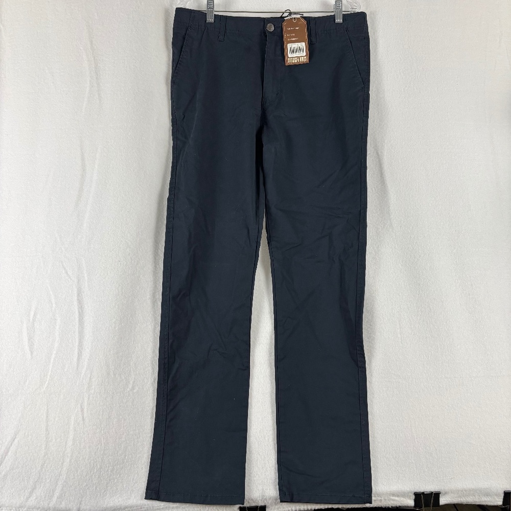 Stitches & Rivets, Chino, Regular Fit Pants, Super Soft, Indigo Blue, 34-32